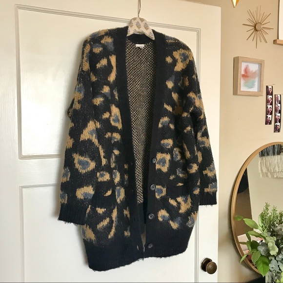 Urban Outfitters Ecote Leopard Cardigan 
